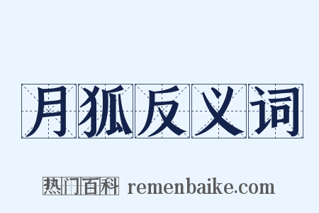 月狐反义词是什么意思的图片